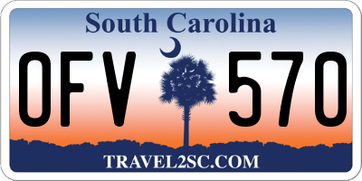 SC license plate OFV570