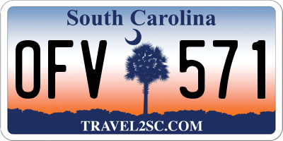 SC license plate OFV571