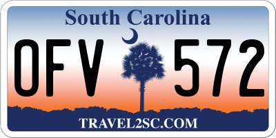 SC license plate OFV572