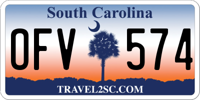 SC license plate OFV574