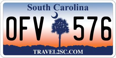 SC license plate OFV576