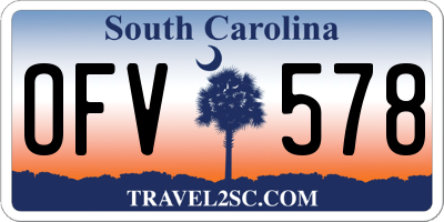 SC license plate OFV578