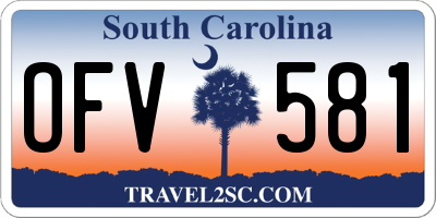 SC license plate OFV581
