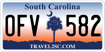 SC license plate OFV582