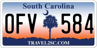 SC license plate OFV584