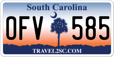 SC license plate OFV585