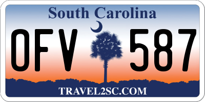 SC license plate OFV587
