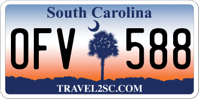 SC license plate OFV588