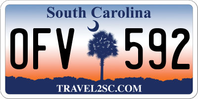SC license plate OFV592