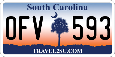 SC license plate OFV593