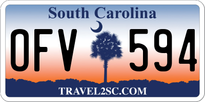 SC license plate OFV594