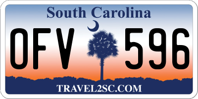 SC license plate OFV596