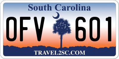 SC license plate OFV601