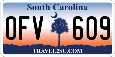 SC license plate OFV609
