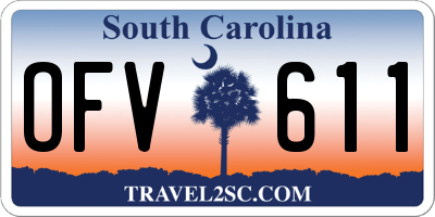 SC license plate OFV611
