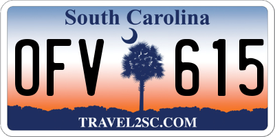SC license plate OFV615