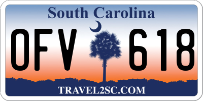 SC license plate OFV618