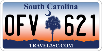 SC license plate OFV621