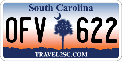 SC license plate OFV622