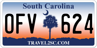SC license plate OFV624