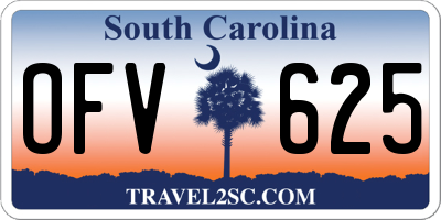 SC license plate OFV625