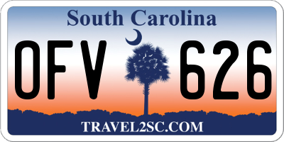 SC license plate OFV626