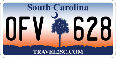SC license plate OFV628
