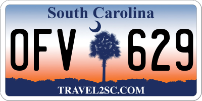 SC license plate OFV629