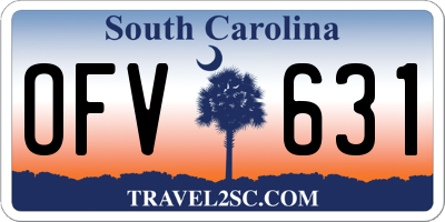 SC license plate OFV631