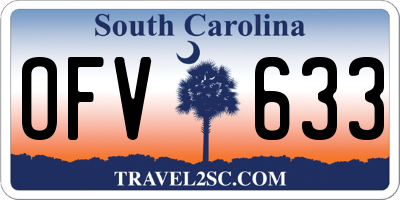 SC license plate OFV633