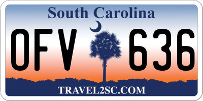 SC license plate OFV636