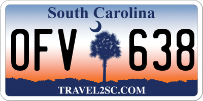 SC license plate OFV638