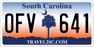 SC license plate OFV641