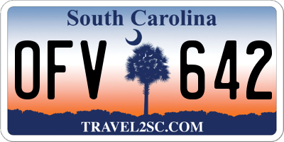 SC license plate OFV642