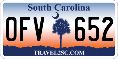 SC license plate OFV652