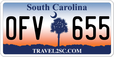 SC license plate OFV655