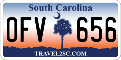 SC license plate OFV656