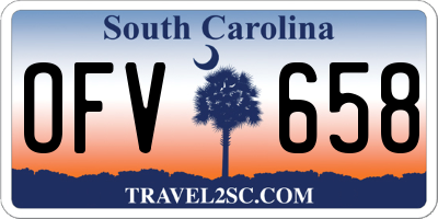 SC license plate OFV658