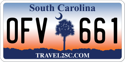 SC license plate OFV661