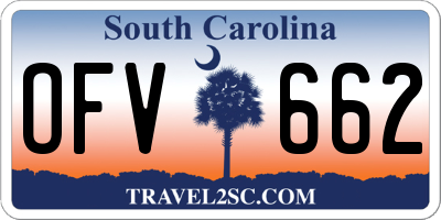 SC license plate OFV662