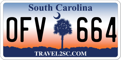 SC license plate OFV664