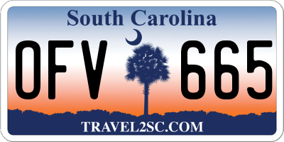 SC license plate OFV665