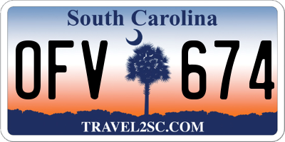 SC license plate OFV674
