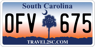 SC license plate OFV675