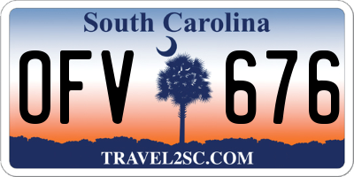 SC license plate OFV676