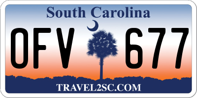 SC license plate OFV677
