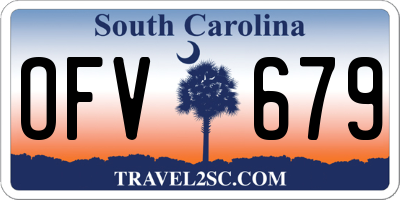 SC license plate OFV679