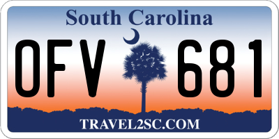 SC license plate OFV681