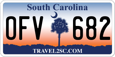 SC license plate OFV682
