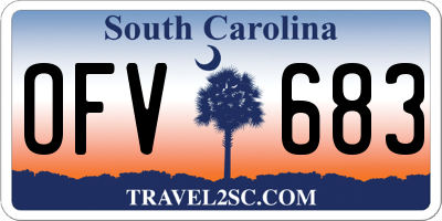 SC license plate OFV683